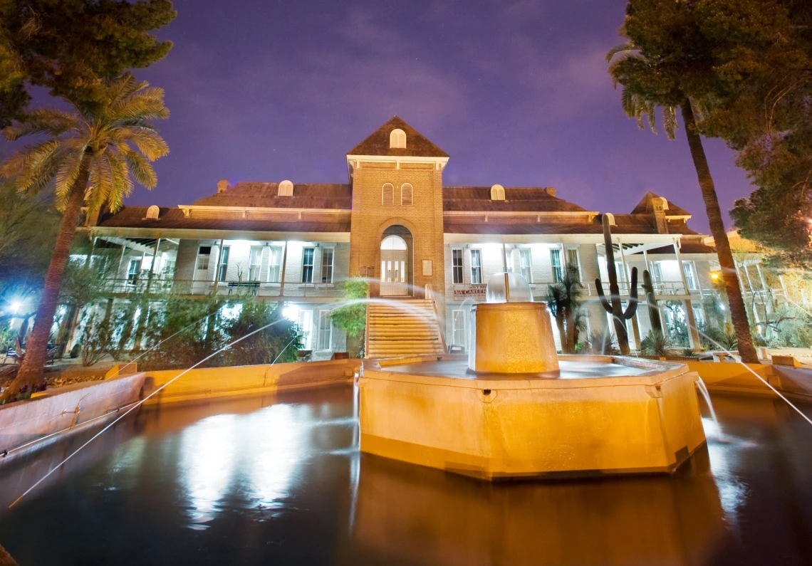 Picture of Old Main at night